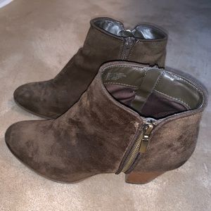 Brown Suede Booties